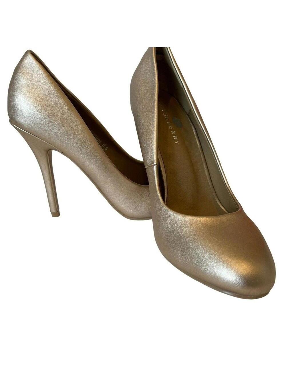 Gold Stiletto Pump Riverberry Heels Shoes  Size 6.5